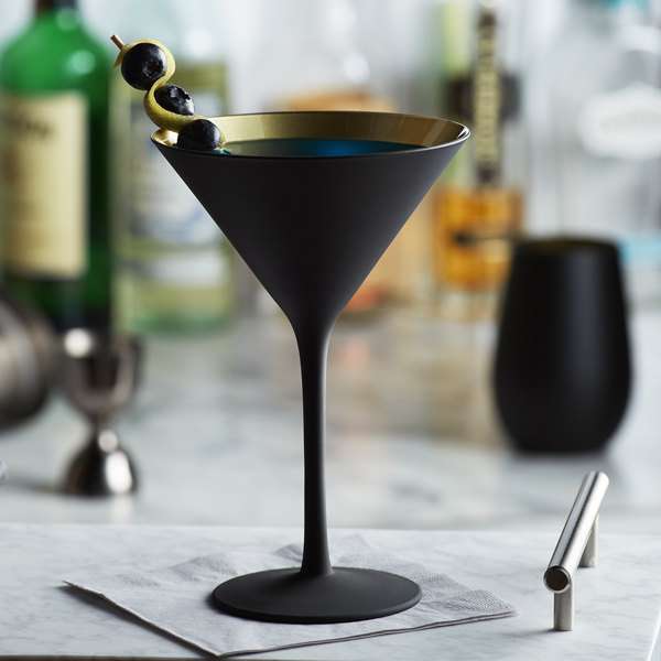 STOLZLE – OLYMPIC COCKTAIL CALICE APERITIVO - SET DA 6 - Nero/Argento
